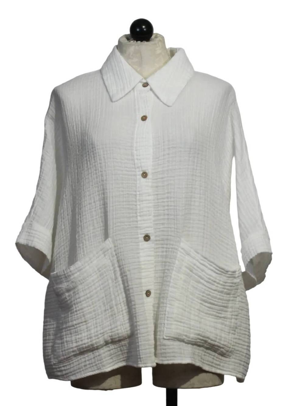 NEW KOZAN women's prince shirt in white